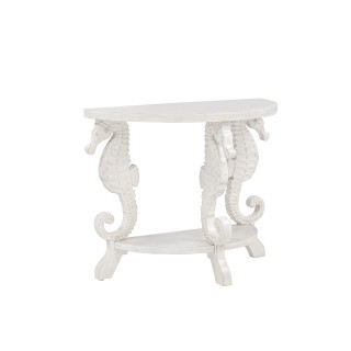 Thumbnail 1: Linon Linon Triton Distressed Seahorse Demilune Table  