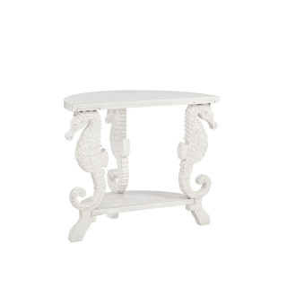 Thumbnail 7: Linon Linon Triton Distressed Seahorse Demilune Table  