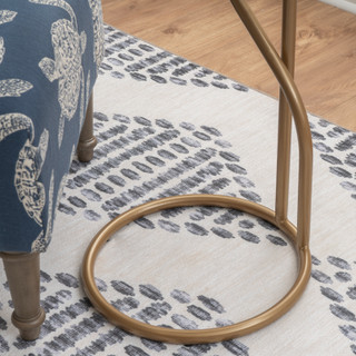 Thumbnail 9: Linon Linon Padget Capiz Round Metal Side Table 
