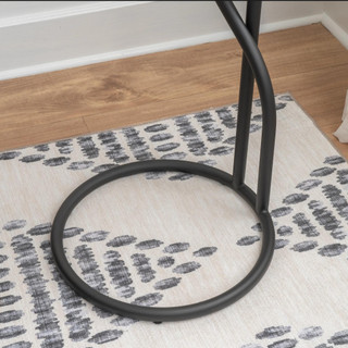 Thumbnail 5: Linon Linon Padget Capiz Round Metal Side Table 