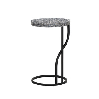 Thumbnail 7: Linon Linon Padget Capiz Round Metal Side Table 