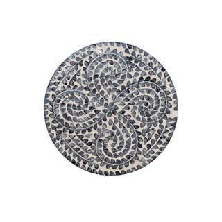 Thumbnail 8: Linon Linon Padget Capiz Round Metal Side Table 
