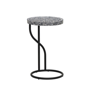Thumbnail 1: Linon Linon Padget Capiz Round Metal Side Table 