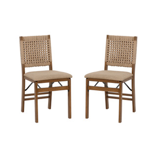 Thumbnail 1: Linon Linon Norwich Woven Back Folding Chair  