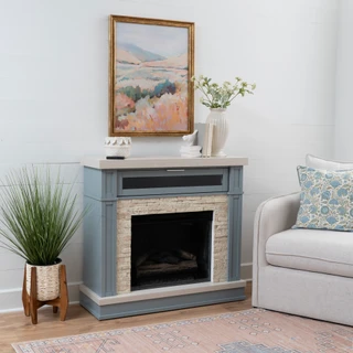 Thumbnail 5: Linon Linon Ephersyn Fireplace 