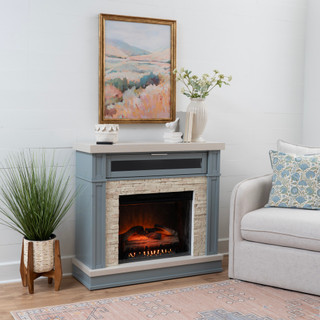 Thumbnail 6: Linon Linon Ephersyn Fireplace 