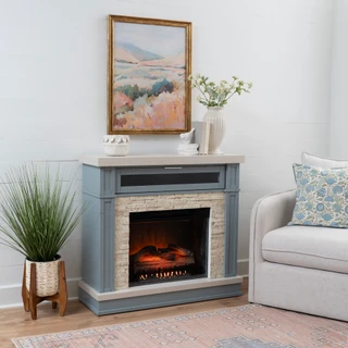 Thumbnail 7: Linon Linon Ephersyn Fireplace 