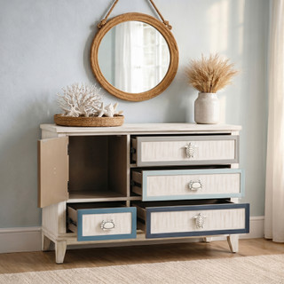 Thumbnail 2: Linon Linon Honu 42 in.  5 Drawer Storage Cabinet 