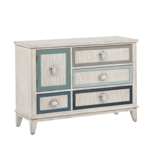 Thumbnail 1: Linon Linon Honu 42 in.  5 Drawer Storage Cabinet 