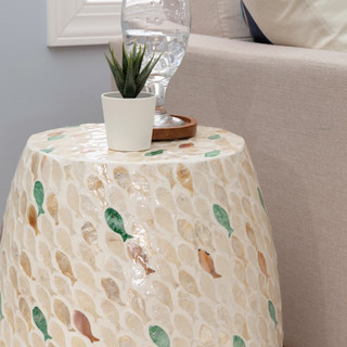 Thumbnail 3: Linon Linon Pattison Drum Table Fish 