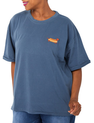 Thumbnail 1: C&C California Plus Short Sleeve Embroidered Hot Dog Tee 