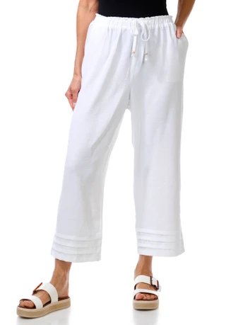 Thumbnail 1: Soho Apparel Women's Pull-On Drawstring Pleated Hem Pants 