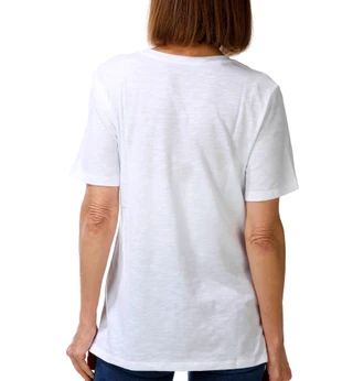 Thumbnail 2: Coral Bay Women's Short Sleeve V-Neck Sea Turtle Top 