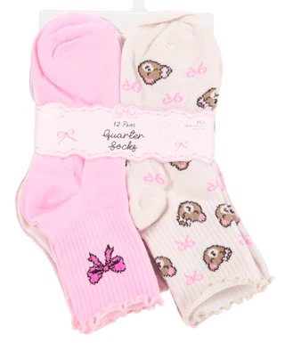 Thumbnail 1: Capelli Girls 12 Pk Quarter Socks 
