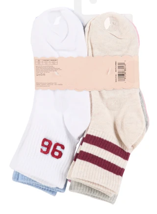 Thumbnail 2: Capelli Girls 8 Pk Quarter Socks 