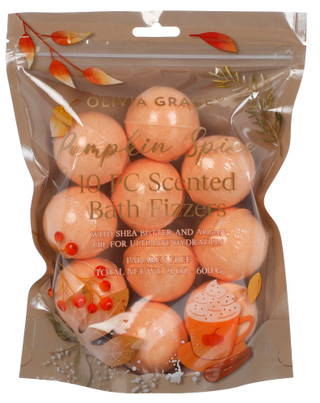 Thumbnail 1: Olivia Grace 10 pc Scented Bath Fizzers  