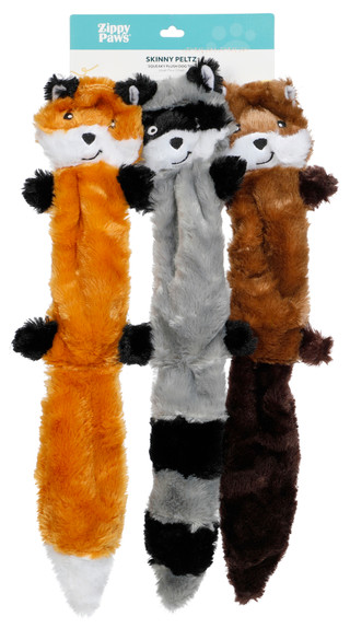 Thumbnail 1: Zippy Paws 3 Pk Skinny Peltz Squeaky Plush Dog Toys 