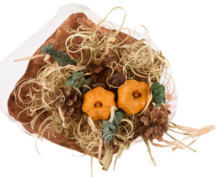 Thumbnail 2: Nature's Expressions Botanicals Scented Handcrafted Harvest Pumpkin Bouquet Decor 