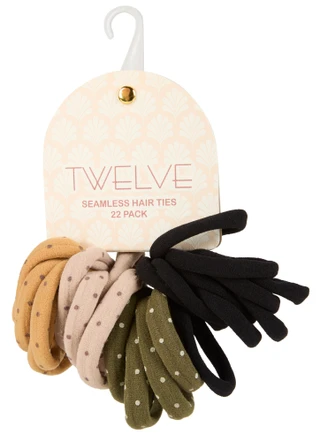 Thumbnail 1: TWELVE 22 Pk Seamless Hair Ties 