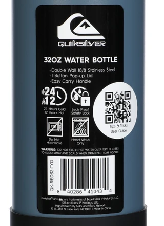Thumbnail 2: Quiksilver 32 oz Double Wall Stainless Steel Lockable Tumbler 