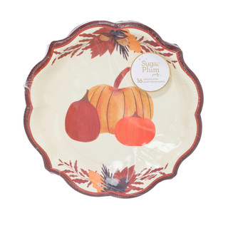 Thumbnail 1: Sugar Plum Party 16 Pk Harvest Paper Plates  