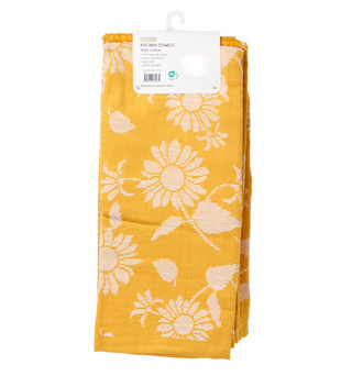 Thumbnail 2: Harvest Season 2 Pk Sunflower Kitchen Towels  