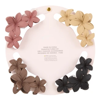 Thumbnail 2: Hair Essentials 4 Pk Floral Hair Claw Clips 