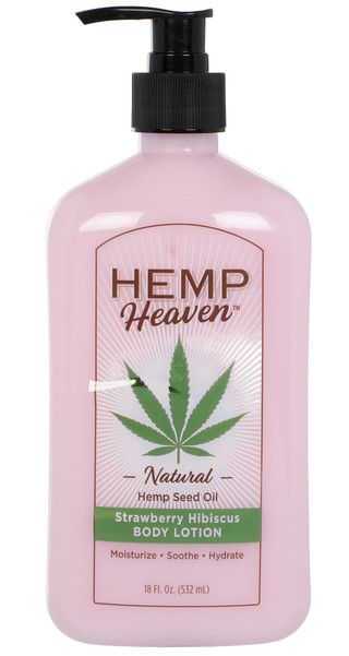 Thumbnail 1: Hemp Heaven 18 oz Strawberry Hibiscus Body Lotion 