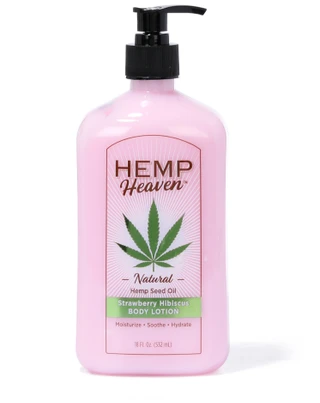 Thumbnail 1: Hemp Heaven 18 oz Strawberry Hibiscus Body Lotion 