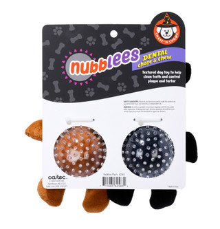 Thumbnail 2: CHASE N CHOMP 2 Pk Nubblees Spikey Squeaker Plush Dog Toys  