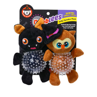 Thumbnail 1: CHASE N CHOMP 2 Pk Nubblees Spikey Squeaker Plush Dog Toys  
