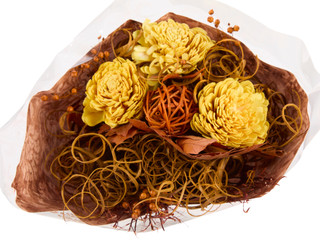 Thumbnail 2: Nature's Expressions Botanicals Scented Handcrafted Harvest Yellow Flower Bouquet Decor 
