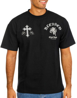 Thumbnail 2: Jaqwin Men's City of Angels Blessed Heavy Weight Tee 