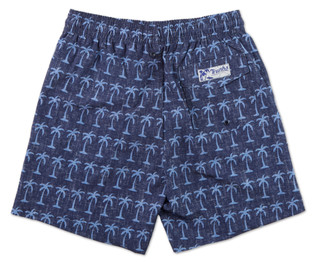 Thumbnail 2: Trunks Surf & Swim Co. Boys 3 Pocket Drawstring Palm Print Swim Shorts 