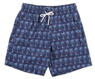 Thumbnail 1: Trunks Surf & Swim Co. Boys 3 Pocket Drawstring Palm Print Swim Shorts 