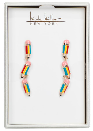 Thumbnail 1: Nicole Miller Back-to-School Pencil Earrings in Gift Box 