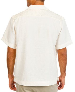 Thumbnail 3: Malibu by Drill Clothing Co. Men's Crochet Linen Button Down 1 Pocket Shirt 