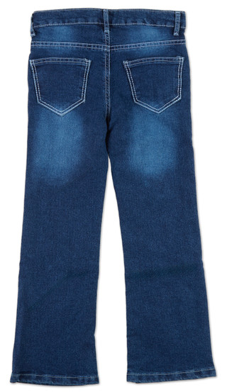 Thumbnail 2: Baby Phat Girlz Girls 4 Pocket Logo Embroidered & Studded Flare Leg Jeans 