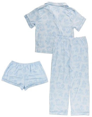 Thumbnail 2: Flora by Flora Nikrooz Women's 3 Pc Pajama Pants & Shorts Set 