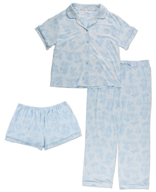 Thumbnail 1: Flora by Flora Nikrooz Women's 3 Pc Pajama Pants & Shorts Set 