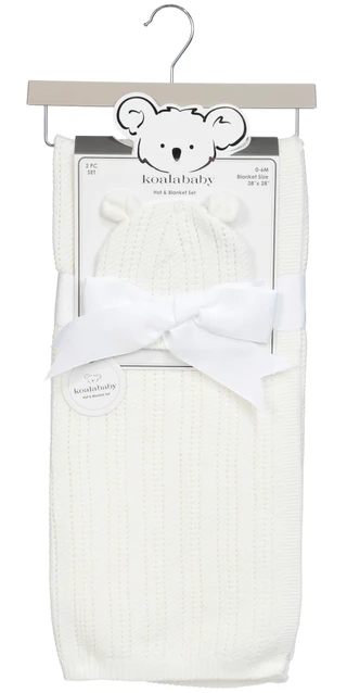 Thumbnail 1: KOALA BABY Baby Girls  2 Pc Hat & Blanket Set 