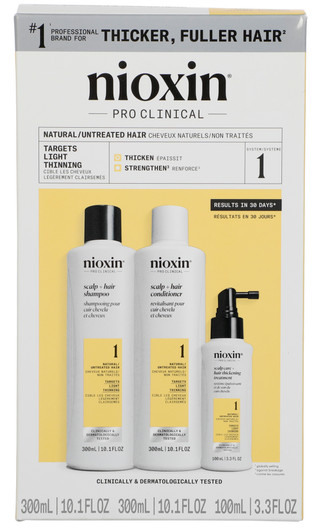 Thumbnail 1: Nioxin 3 Pk System 1 For Natural untreated Hair Kit  