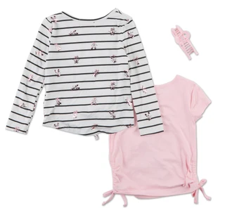 Thumbnail 2: Btween Toddler Girls 3 Pc Top & Hair Clip Set  