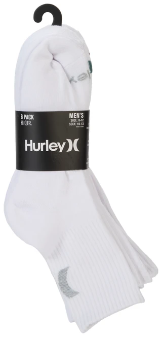 Thumbnail 1: Hurley Men's 6 Pk High Quarter Socks 