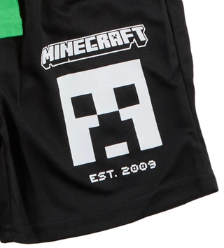 Thumbnail 2: Minecraft Little Boys Graphic Tee Shorts Set 