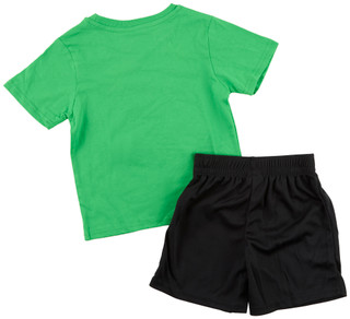 Thumbnail 3: Minecraft Little Boys Graphic Tee Shorts Set 