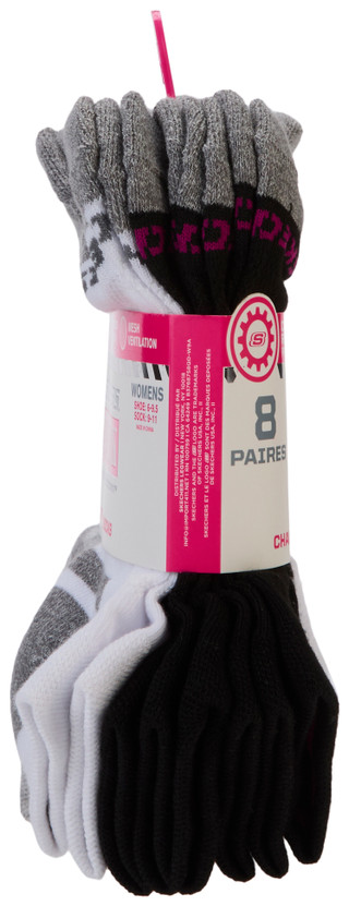 Thumbnail 2: SKECHERS WORK Women's 8 Pk Quarter Crew Socks 