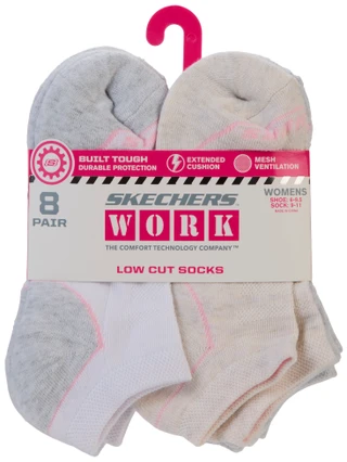 Thumbnail 1: SKECHERS WORK Women's 8-Pk Extended Terry Low Cut Socks 