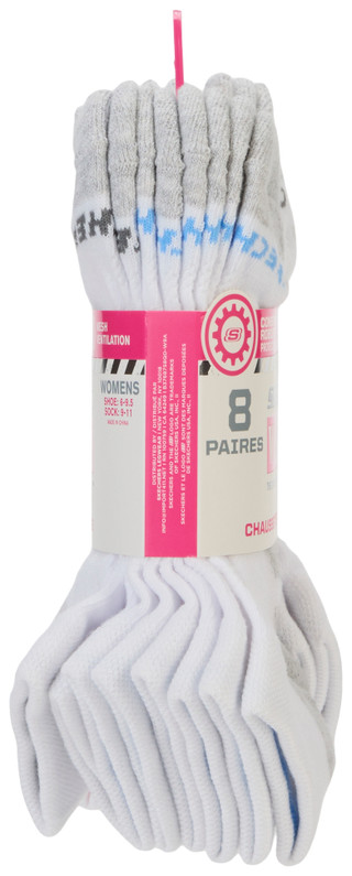 Thumbnail 2: SKECHERS WORK Women's 8-Pk Extended Terry Low Cut Socks 