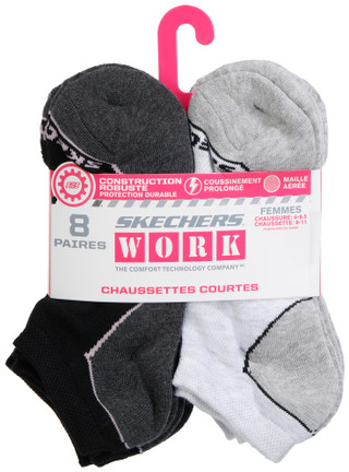 Thumbnail 2: SKECHERS WORK Women's 8-Pk Extended Terry Low Cut Socks 